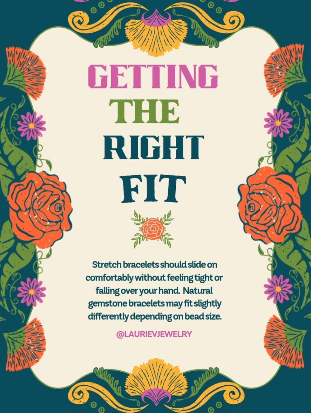 Laurie V Jewelry Info on Fit